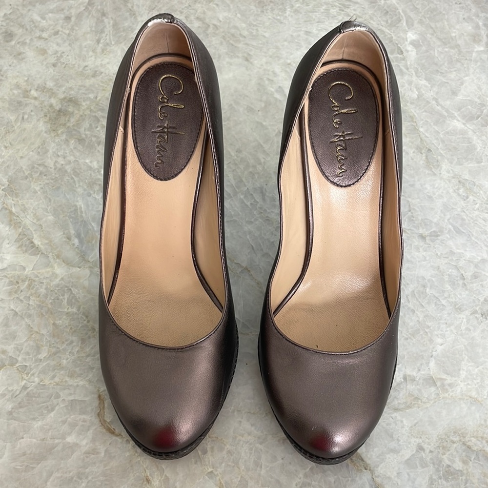 Metallic brown Cole Haan heels sz 7.5